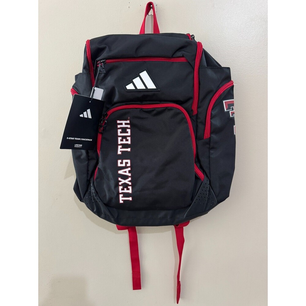 Adidas Texas Tech Red Raiders Football Team Issued 5 Star Team 2 Backpack NCAA